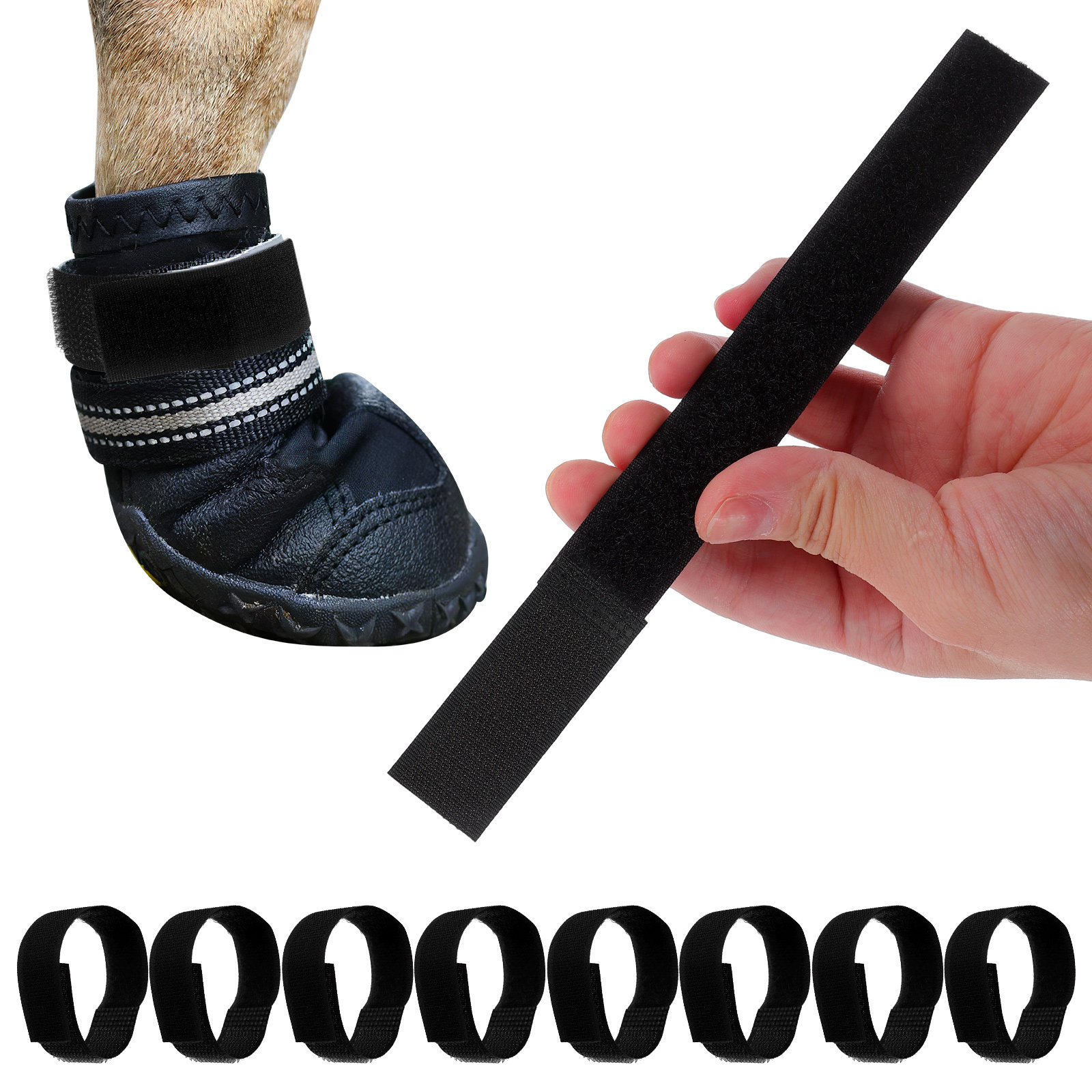 Dog Booties Paw Protector - 10Pcs Dog Bootie Straps Non Slip