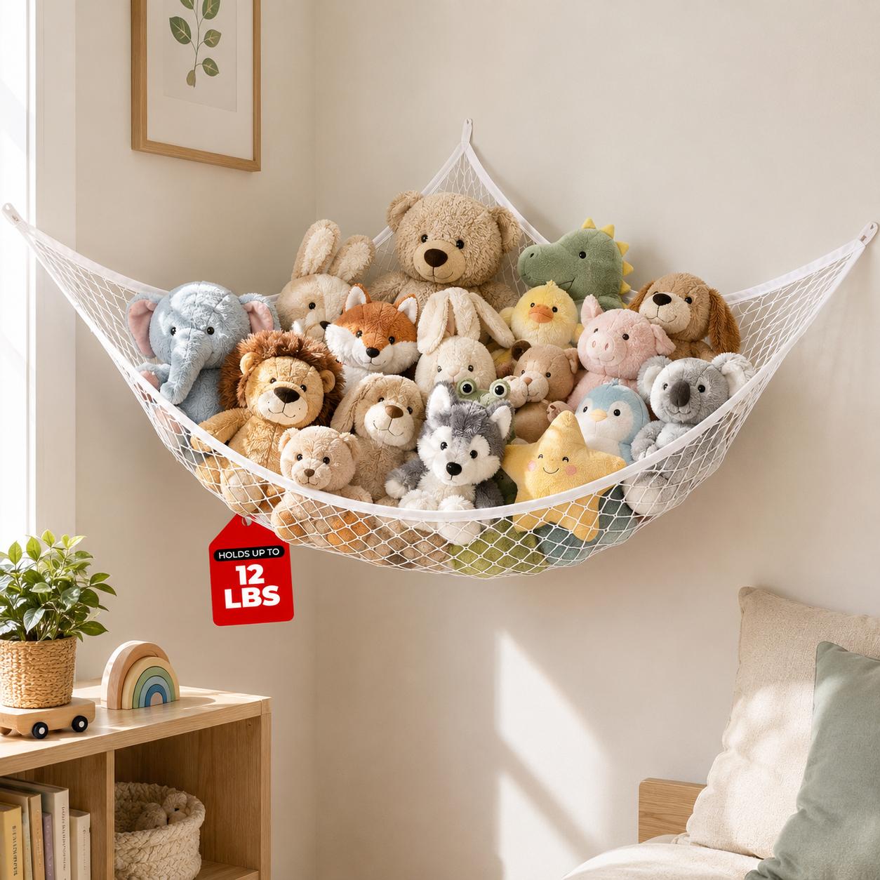Pet Supplies Us - Mesh Toy Storage Hammock Hanging Stuffed