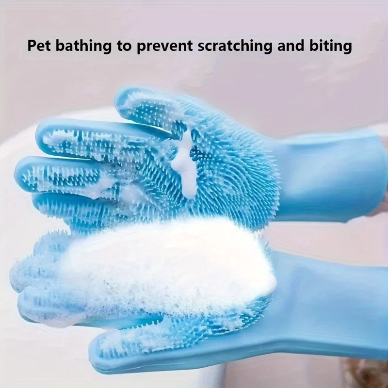 Pet Hair Remover Brush - Multifunctional Silicone Pet Grooming Gloves Hair