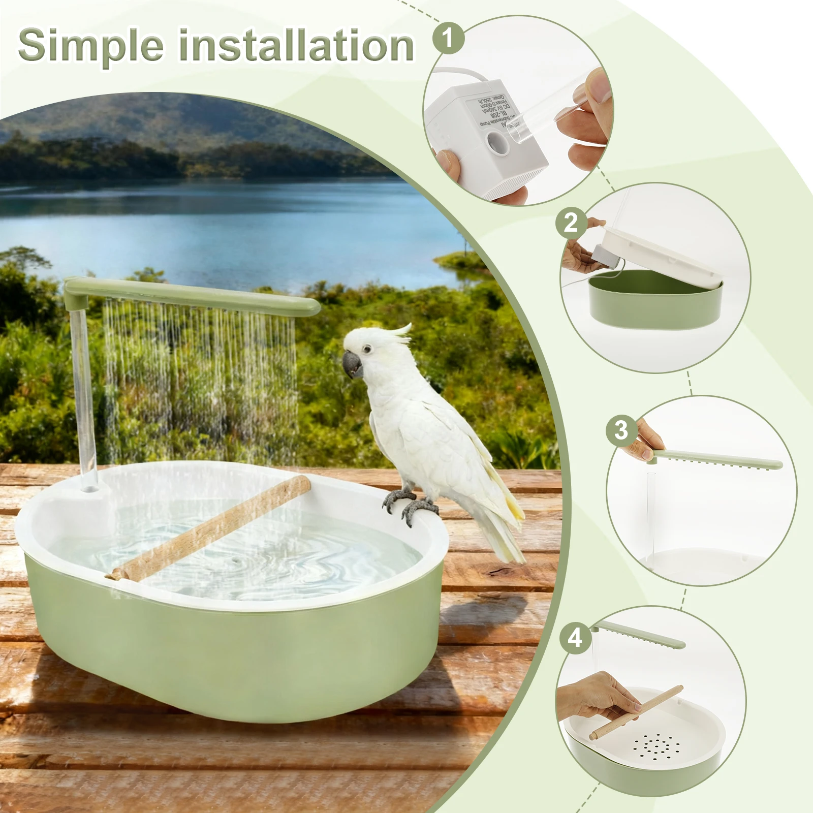 Parrot Automatic Bird Bath Tub - đánh giá và giá Pet Supplies Plus
