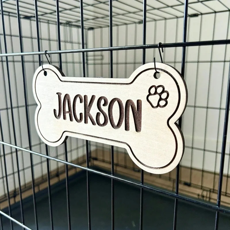 5PCS Custom Wooden Dog Tag - P - đánh giá và giá Pet Supplies Us