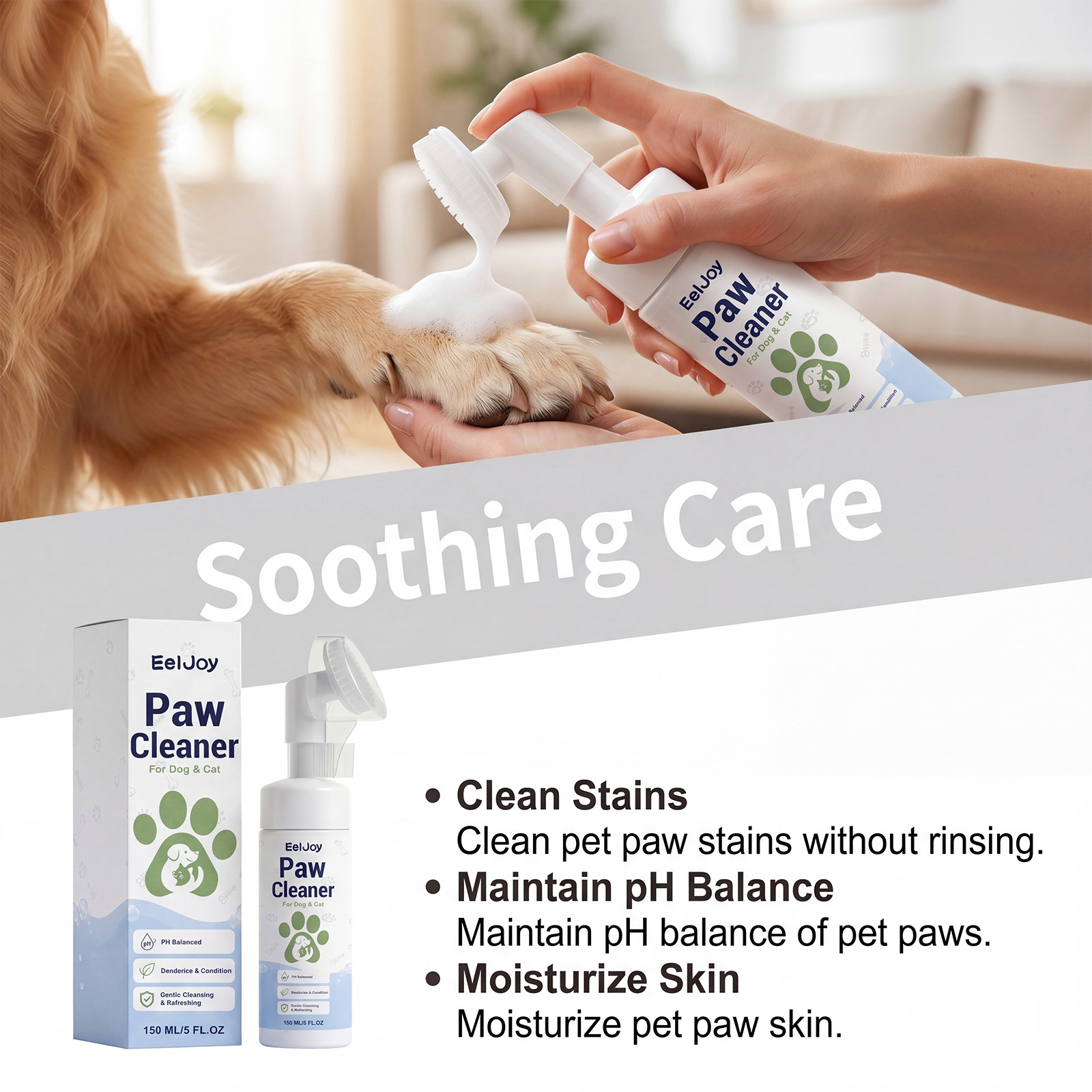 No Rinse Pet Paw Clean Foam Wi - đánh giá và giá Dog Paw Cleaner